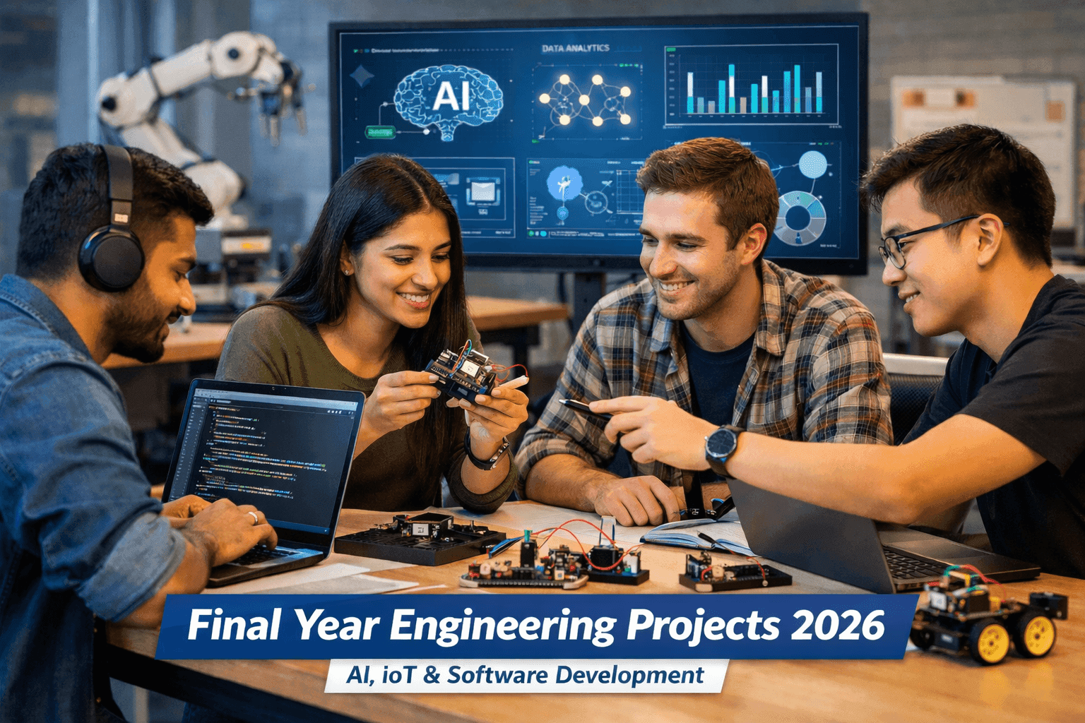 Final Year Engineering Projects 2026 students working on AI IoT development