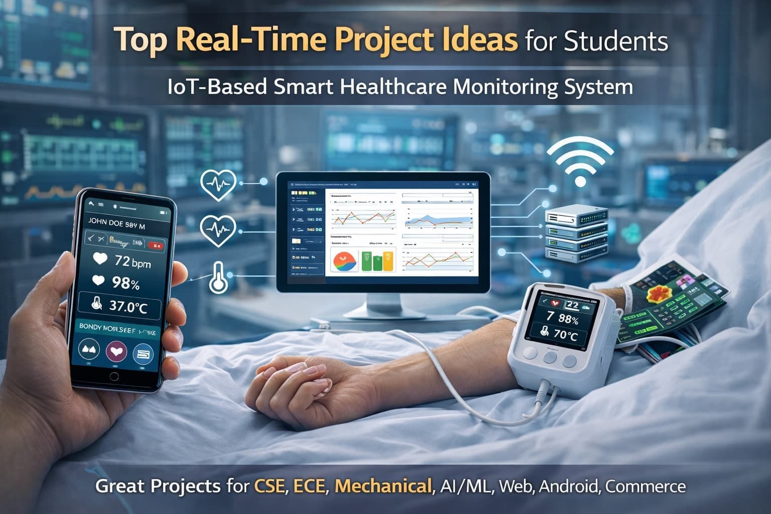 Top real-time project ideas for students healthcare monitoring system