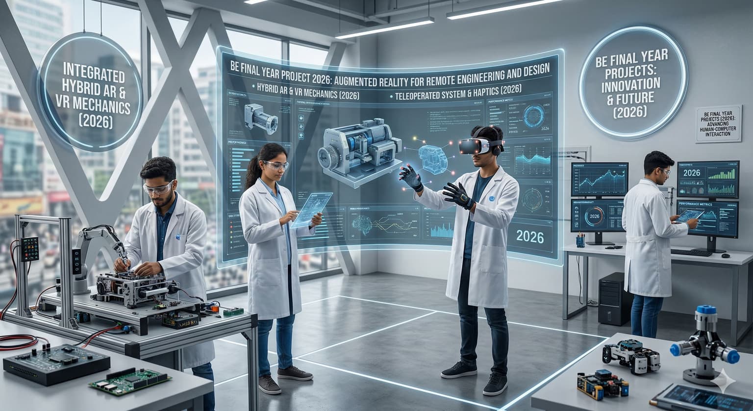 BE Final Year Project Topics 2026 students working on AI IoT software and electronics projects